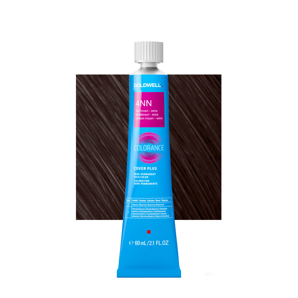 4NN Marrón medio intenso Goldwell Colorance Cover plus Naturals tb 60ml