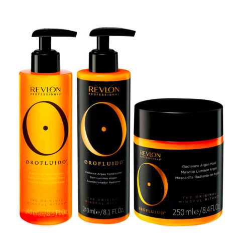 Orofluido Radiance Argan Shampoo 240ml Conditioner 240ml Mask 250ml