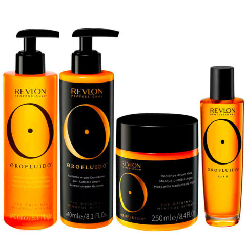 Orofluido Radiance Argan Shampoo 250ml Conditioner 240ml Mask 250ml Oil 100ml