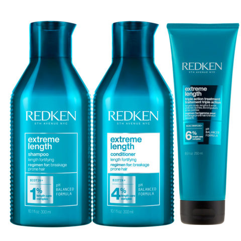 Redken Extreme Lenght Shampoo 300ml Conditioner 300ml Action Treatment 250ml