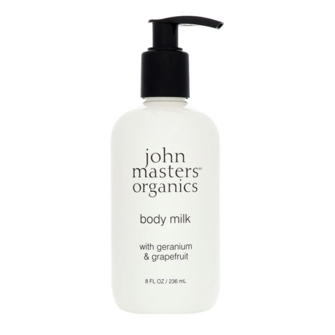 John Masters Organics Body Milk With Geranium & Grapefruit 236ml - leche corporal con geranio y pomelo