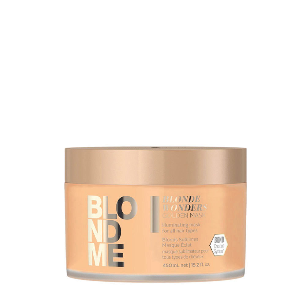 Schwarzkopf BlondMe Bonde Wonders Golden Mask 450ml - máscara iluminadora para cabellos rubios