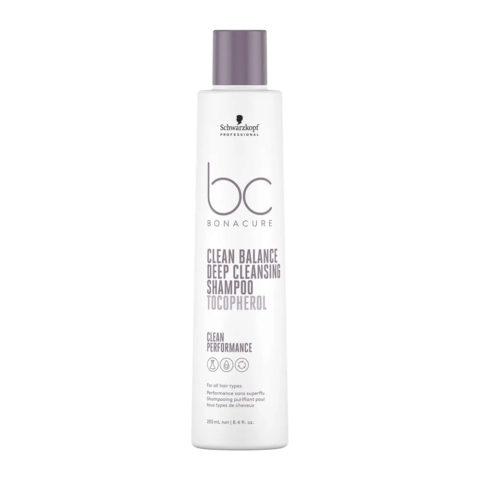 Schwarzkopf BC Clean Balance Deep Cleans Shampoo Tecopherol 250ml - champú de limpieza profunda