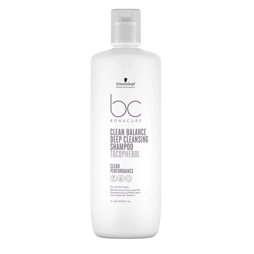 Schwarzkopf BC Bonacure Clean Balance Deep Cleansing Shampoo Tecopherol 1000ml - champú de limpieza profunda