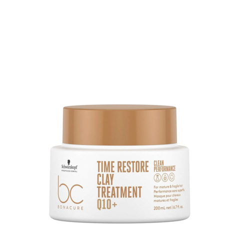 Schwarzkopf BC Bonacure Time Restore Clay Treatment Q10+ 200ml - mascarilla para cabellos maduros