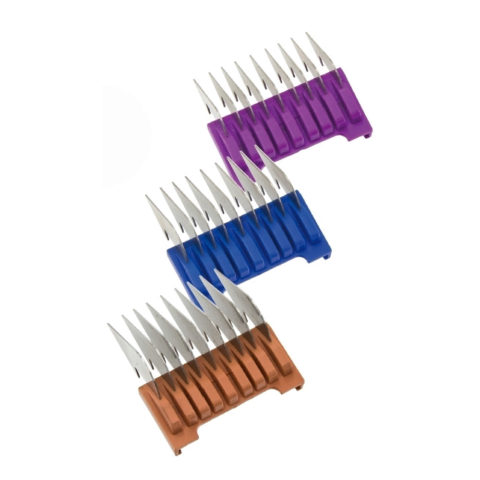 Wahl Pro Pet/ Moser Annimalline Stainless Steel Slide-On Attachement Combs 6/10/13 mm -juego de 3 peines de acero inoxid