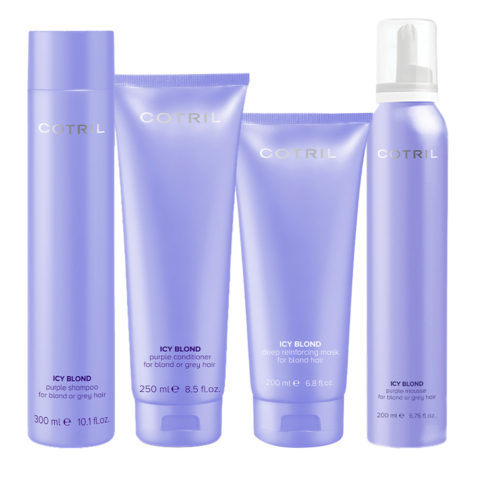 Icy Blond Purple Shampoo 300ml Conditioner 250ml Mask 200ml Mousse 200ml
