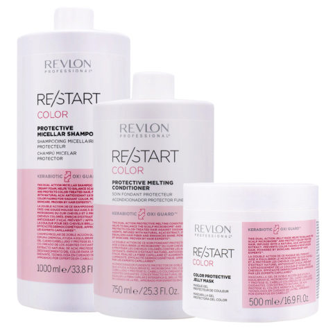 Revlon Restart Color Protective Micellar Shampoo1000ml Conditioner750ml Mask500ml