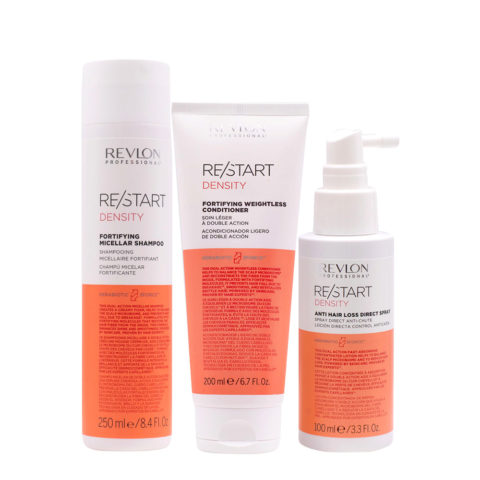 Revlon Restart Density Shampoo250ml Conditioner200ml Anti Hair Loss Direct Spray100ml