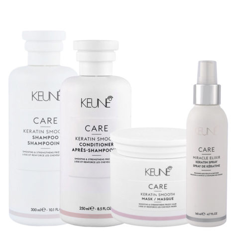 Care Line Keratin Smooth Shampoo300ml Conditioner250ml Mask200ml Elixir Spray140ml