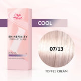 Wella Shinefinity Toffee Cream 07/13 Rubio Medio Ceniza Dorado 60ml - coloración demipermanente