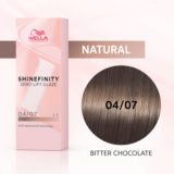 Wella Shinefinity Bitter Chocolate 04/07 Castaño Medio Arena Natural 60ml - coloración demipermanente