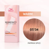 Wella Shinefinity Paprika Spice 07/34 Rubio Medio Dorado Cobrizo 60ml - coloración demipermanente