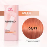 Wella Shinefinity Copper Sunset 06/43 Rubio Oscuro Cobrizo Dorado 60ml - coloración demipermanente