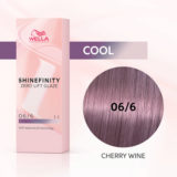 Wella Shinefinity Cherry Wine 06/6 Rubio Oscuro Violeta 60ml - coloración demipermanente