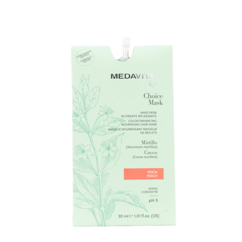 Medavita Lunghezze Choice Mask Peach 30ml  - mascarilla reflejos nutritiva durazno