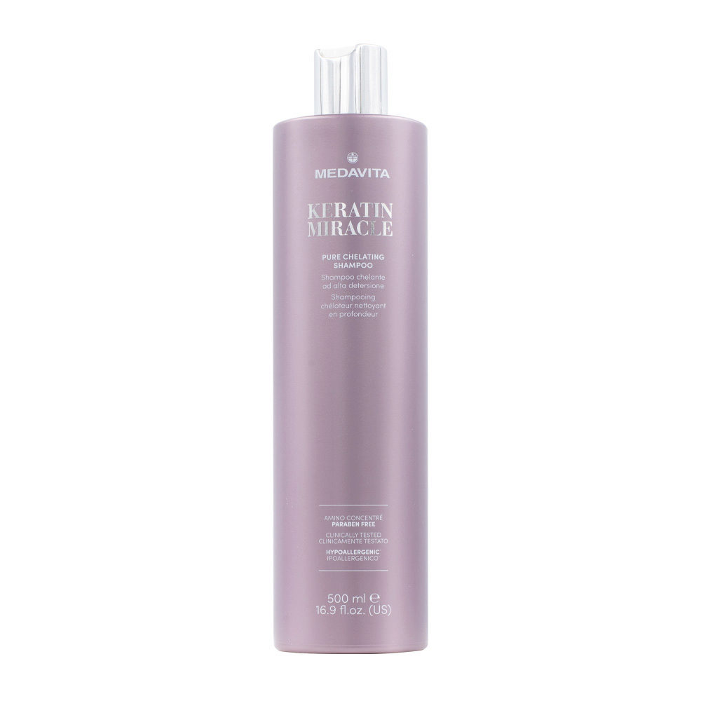 Medavita Lunghezze Keratin Miracle Pure Chelating Shampoo 500ml - champú quelante altamente limpiador