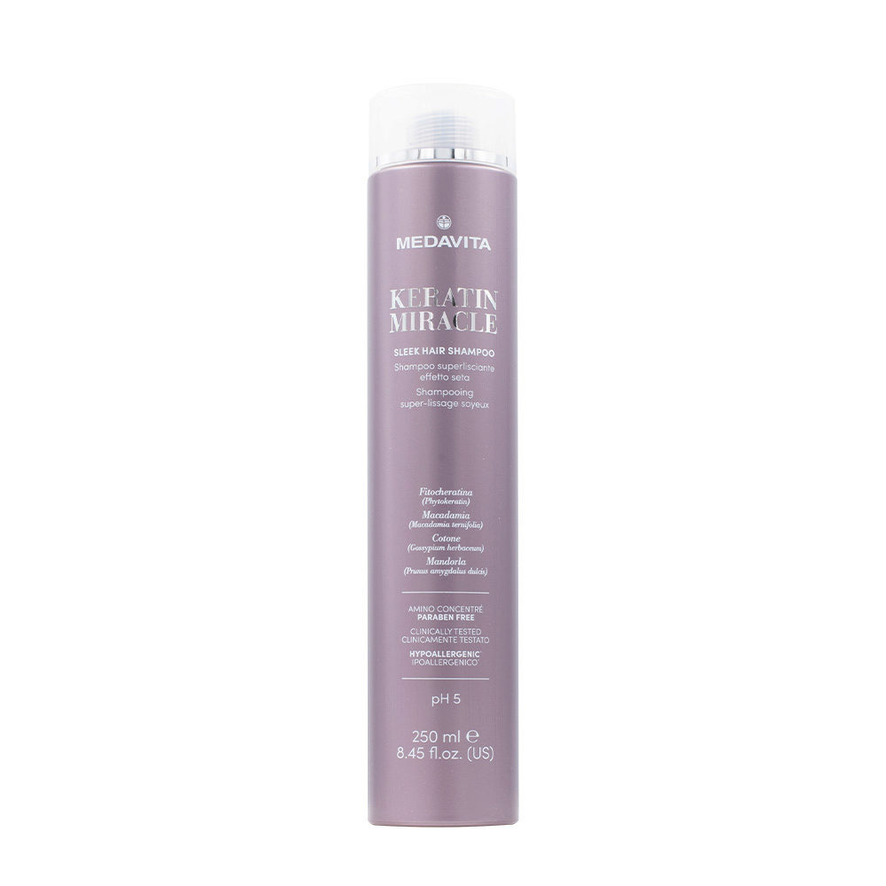 Medavita Lunghezze Keratin Miracle Sleek Hair Shampoo 250ml - champú suavizante