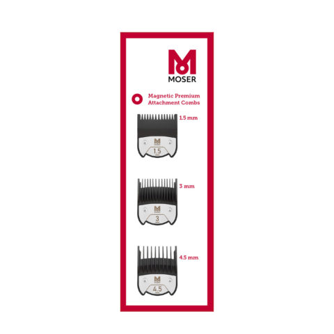 Moser Magnetic Premium - 3 peines magnéticos  1,5/3/4,5 mm