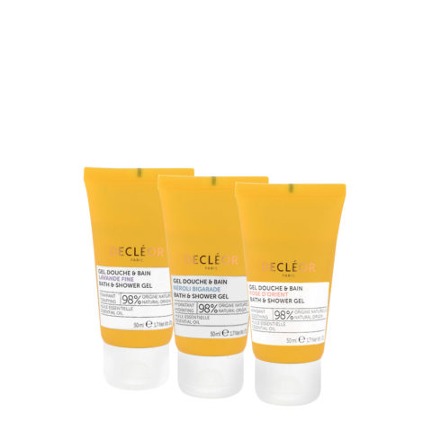 Decléor Shower Gel Douche & Bain Lavande fine 50ml Nèroli Bigarade 50ml Rose D'Orient 50ml