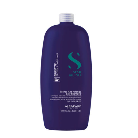 Alfaparf Milano Semi di Lino Brunette Anti-Orange Low Shampoo 1000ml - champú suave anti-anaranjado