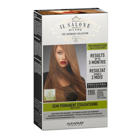 Alfaparf Milano Il Salone Straight Kit Argan & Cheratina  - tratamiento alisante para cabellos dañados