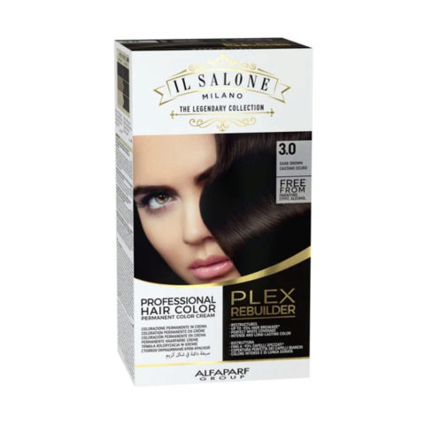 Il Salone Plex Rebuilder Color Kit 3.0 Castaño Oscuro - coloración permanente en crema