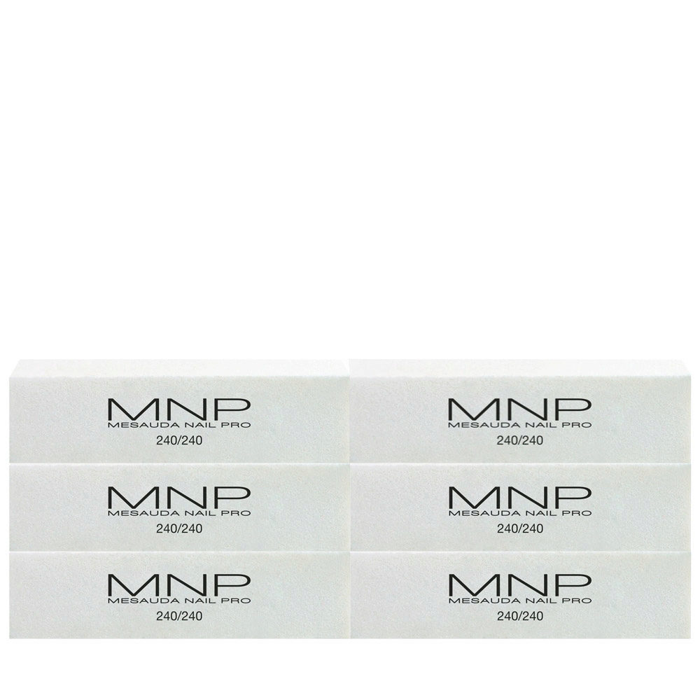 Mesauda MNP Bloque Pulidor Buffer Grano 240/240 6pzas - bloque pulidor para manicura y pedicura