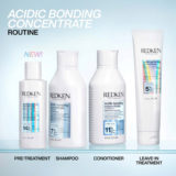 Redken Acidic Bonding Concentrate Pre Treatment 150ml Shampoo 300ml Conditioner 300ml Leave-in Treatment 150ml