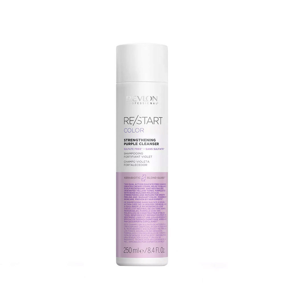 Revlon Restart Strengthening Purple Cleanser 250ml - champú para cabellos rubios