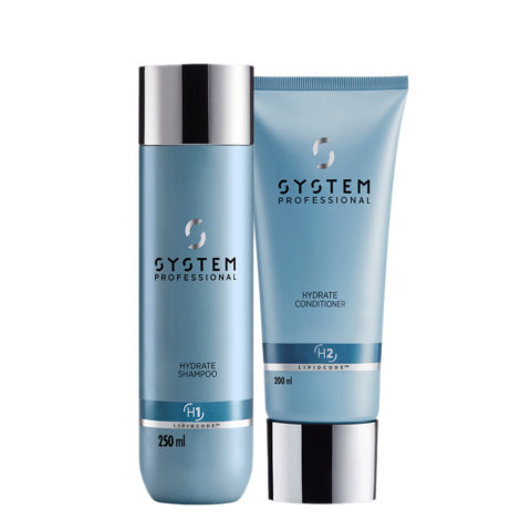 System Professional Hydrate Shampoo H1, 250ml Conditioner H2, 200ml
