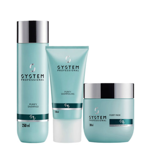 System Professional Purify Shampoo 250ml Shampeeling 150ml Mask 200ml