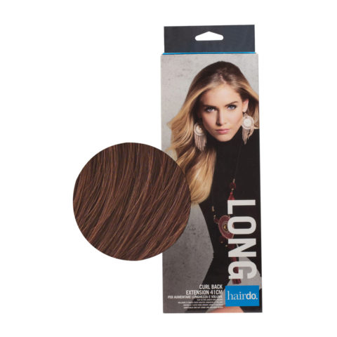 Hairdo Curl Back Extension Marrón Caoba Cobre 41cm - extensión escalonada natural con ondas