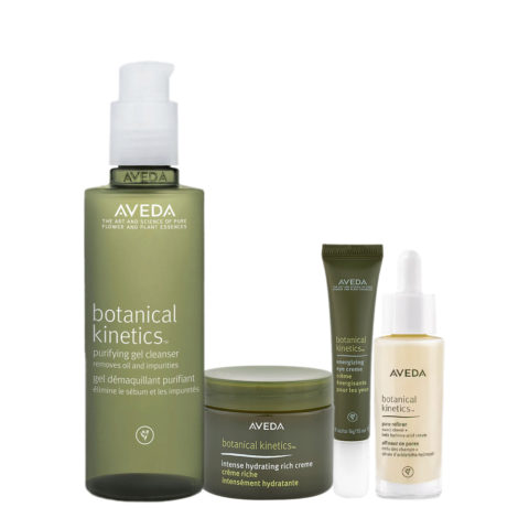 Botanical Kinetics Purifying Gel Cleanser 150ml Hydrating Rich Creme 50ml Eye Creme 15ml Pore Refiner 30ml