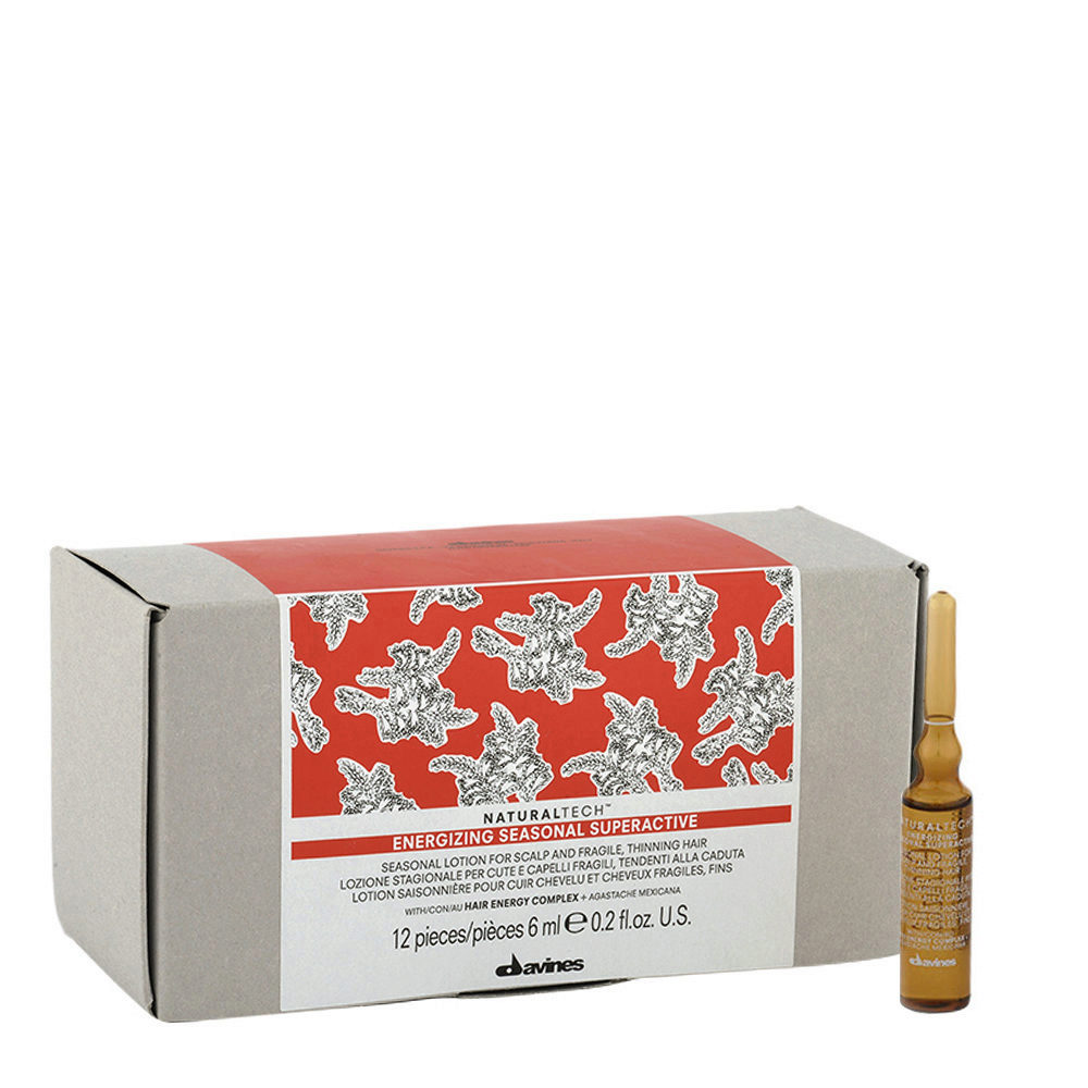 Davines Naturaltech Energizing Seasonal Superactive 12x6ml - ampollas anticaída