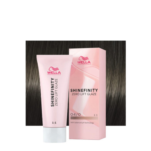 Wella Shinefinity Natural Base 04/0 Castaño Medio Cálido Natural 60ml - coloración demipermanente