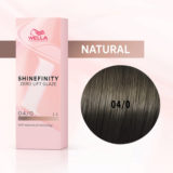 Wella Shinefinity Natural Base 04/0 Castaño Medio Cálido Natural 60ml - coloración demipermanente