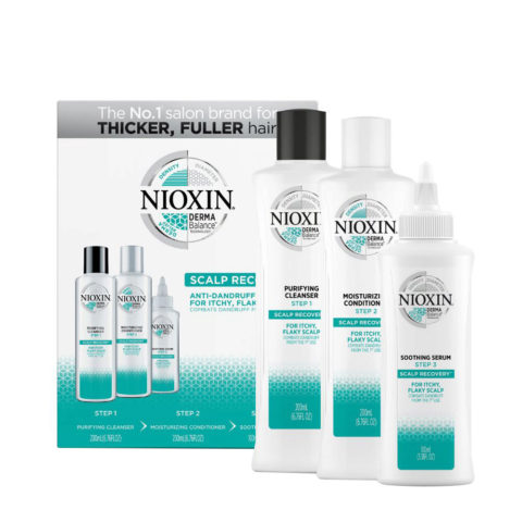 Nioxin Scalp Recovery Anti-Dandruff System Kit 200+200+100ml - tratamiento anticaspa
