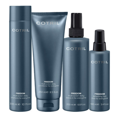 Cotril Freedom Shampoo 300ml Conditioner 250ml Leave-In 200ml Refreshing Hair Mist 100ml