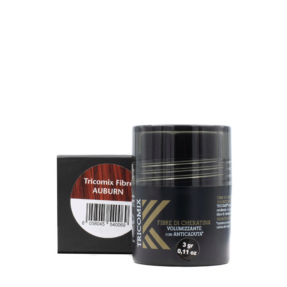 Tricomix Fibre Di Cheratina Auburn 3gr - fibras de queratina voluminizadoras con acción anti-caída