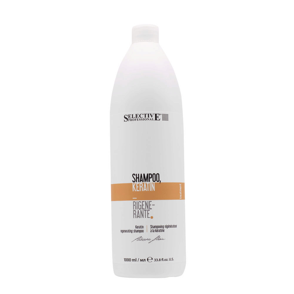 Selective Professional Artistic Flair Shampoo Keratina 1000ml - champú reestructurante para cabello dañado