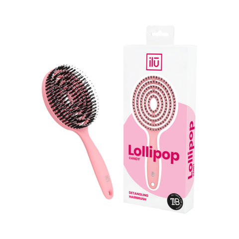 Ilū Lollipop Hair Brush Pink - cepillo desenredante