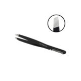 Lussoni Make Up Slant Tweezers With Comb 9.9cm - pinzas de cejas con peine