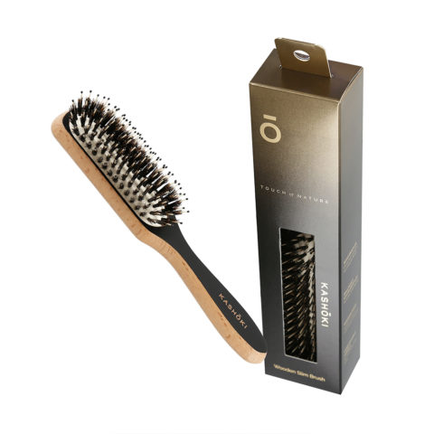 Kashōki Hair Brush Touch Of Nature Slim - cepillo desenredante de madera