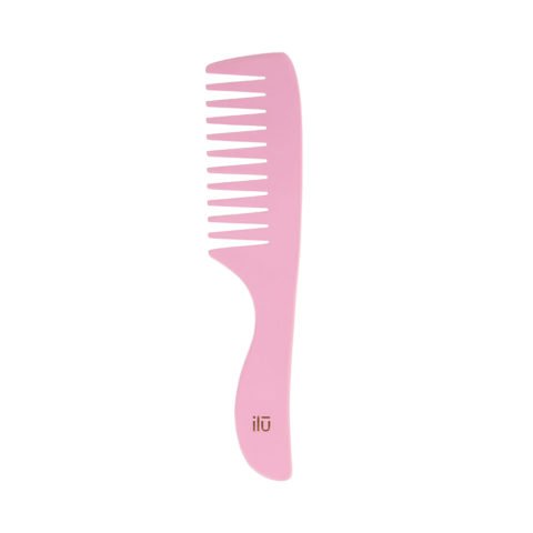 Ilū Bamboom Hair Comb Pink Flamingo - peine de dientes anchos