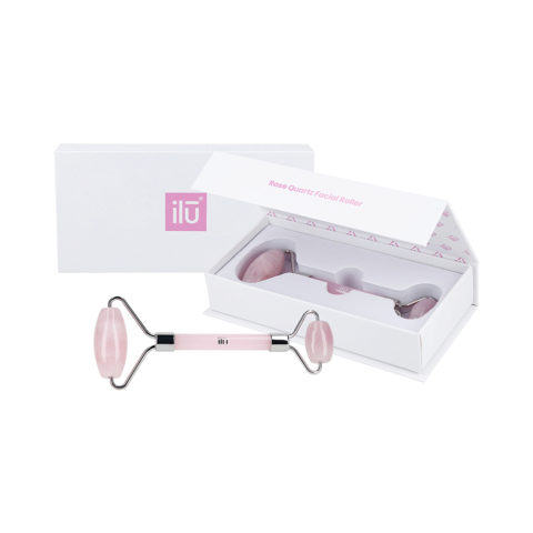 Ilū Make Up Rose Quarz Facial Roller - rodillo de cuarzo rosa