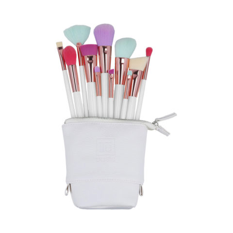 Makeup Brushes 11pz + Case Set Multi Color - set de brochas