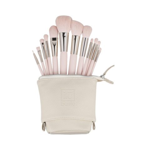 Makeup Brushes 12pz + Case Set Pink - set de brochas