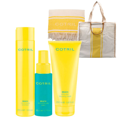 Beach Shampoo 300ml Beauty Water 50ml Mask 200ml + Toalla y bolsa de playa de regalo