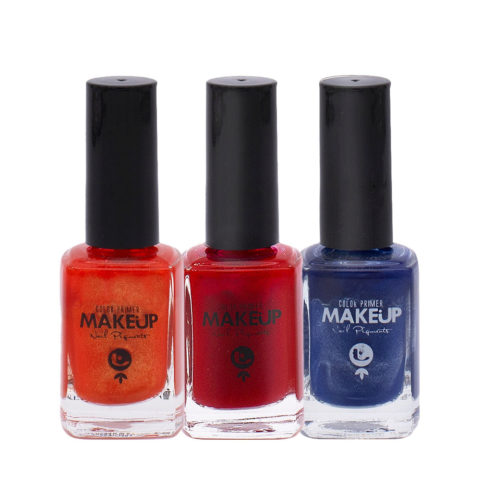 Esmalte de uñas Tecna 3RH Naranja Rojo 12ml rojo brillante Azul 12ml